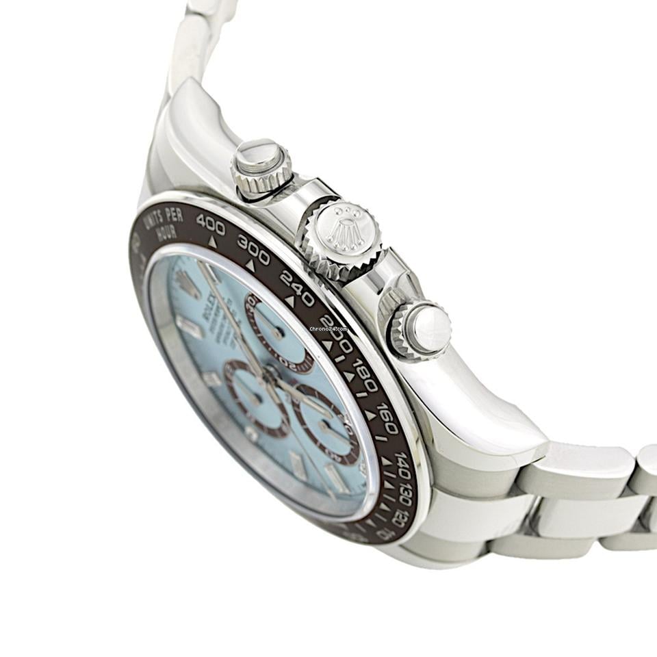 Men’s Rolex Daytona 126506 Ice Blue Baguette Dial Platinum Chronograph