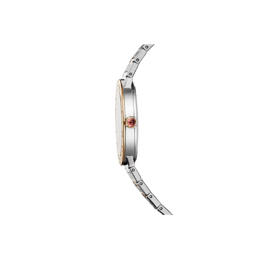 Bvlgari Rose Gold Steel Grey Diamond Watch