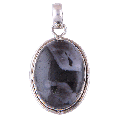 White Jasper 925 Sterling Silver Pendant - R100322-52