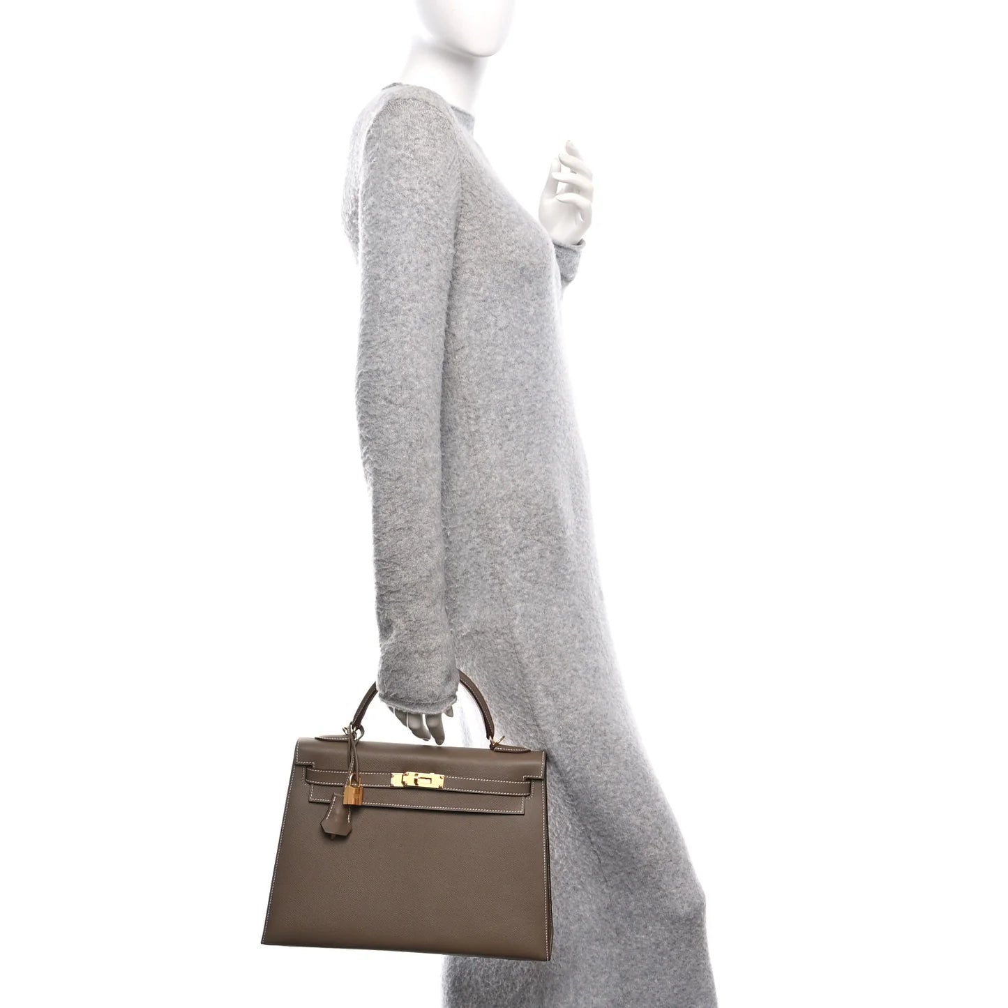 Hermès Kelly Sellier 32 – Epsom Leather in Etoupe - Zeuskicks