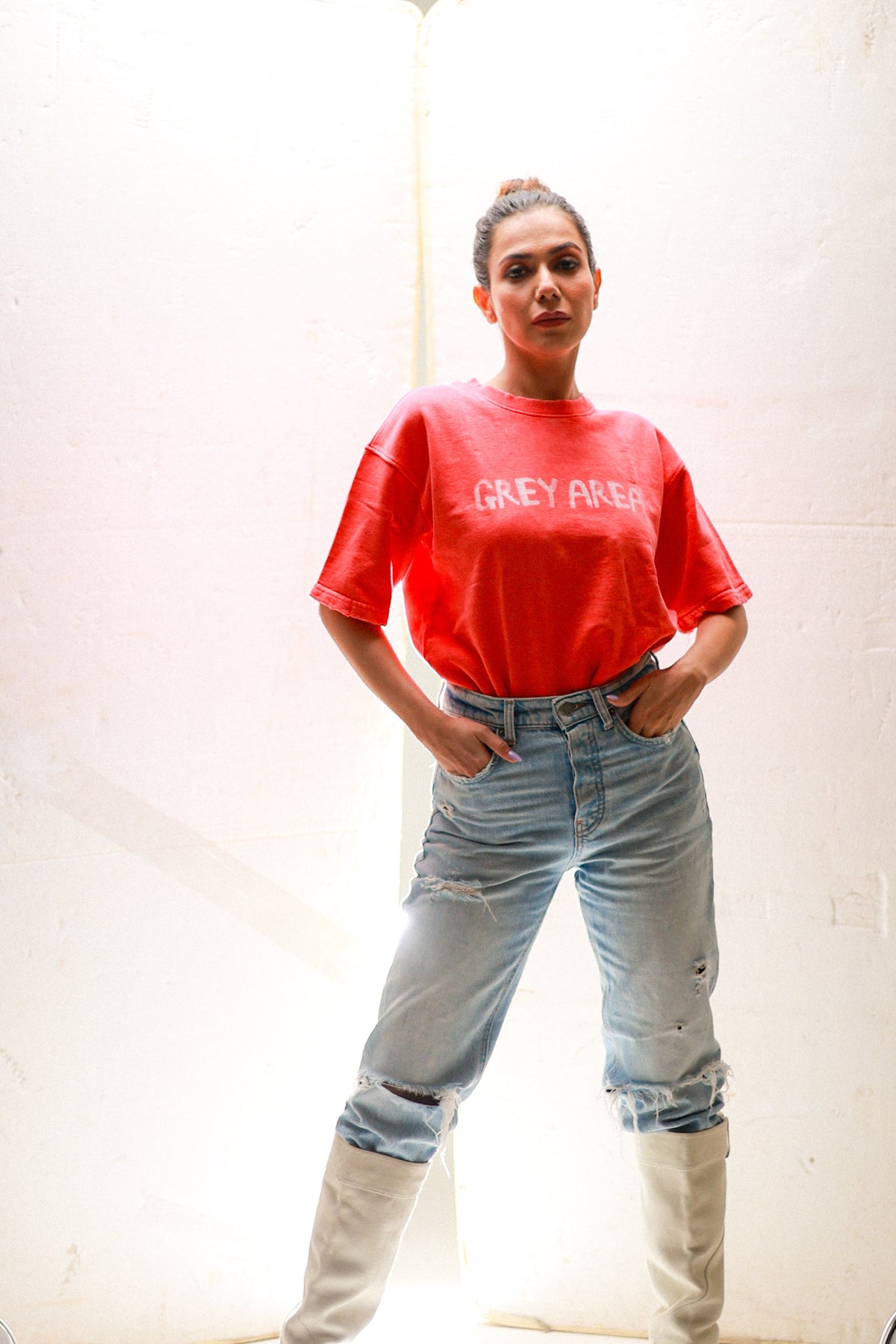 ART QUOTE T-SHIRT (SCARLET) by GREY AREA