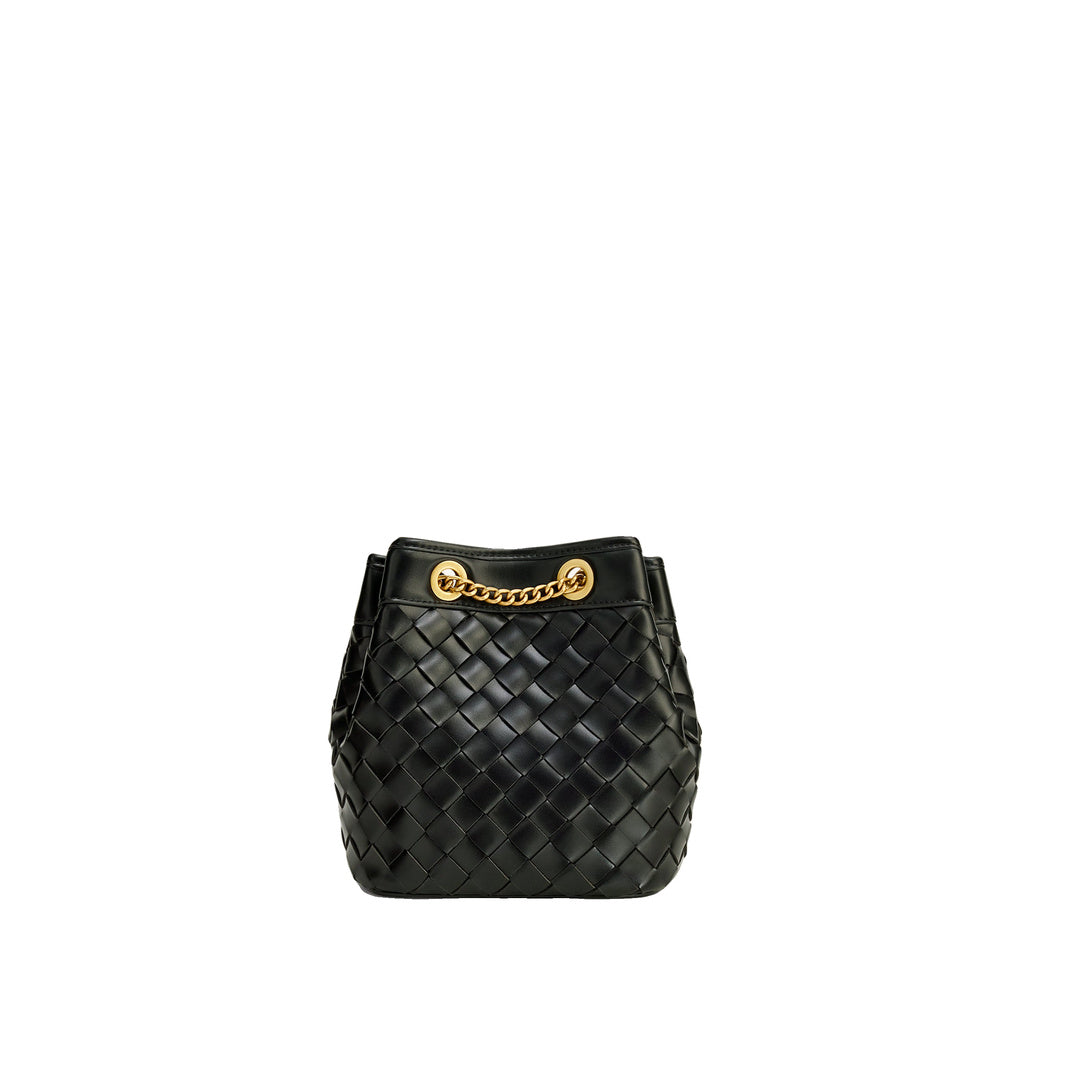 JW PEI Yara Hand-Woven Bucket Bag - Black by JW PEI