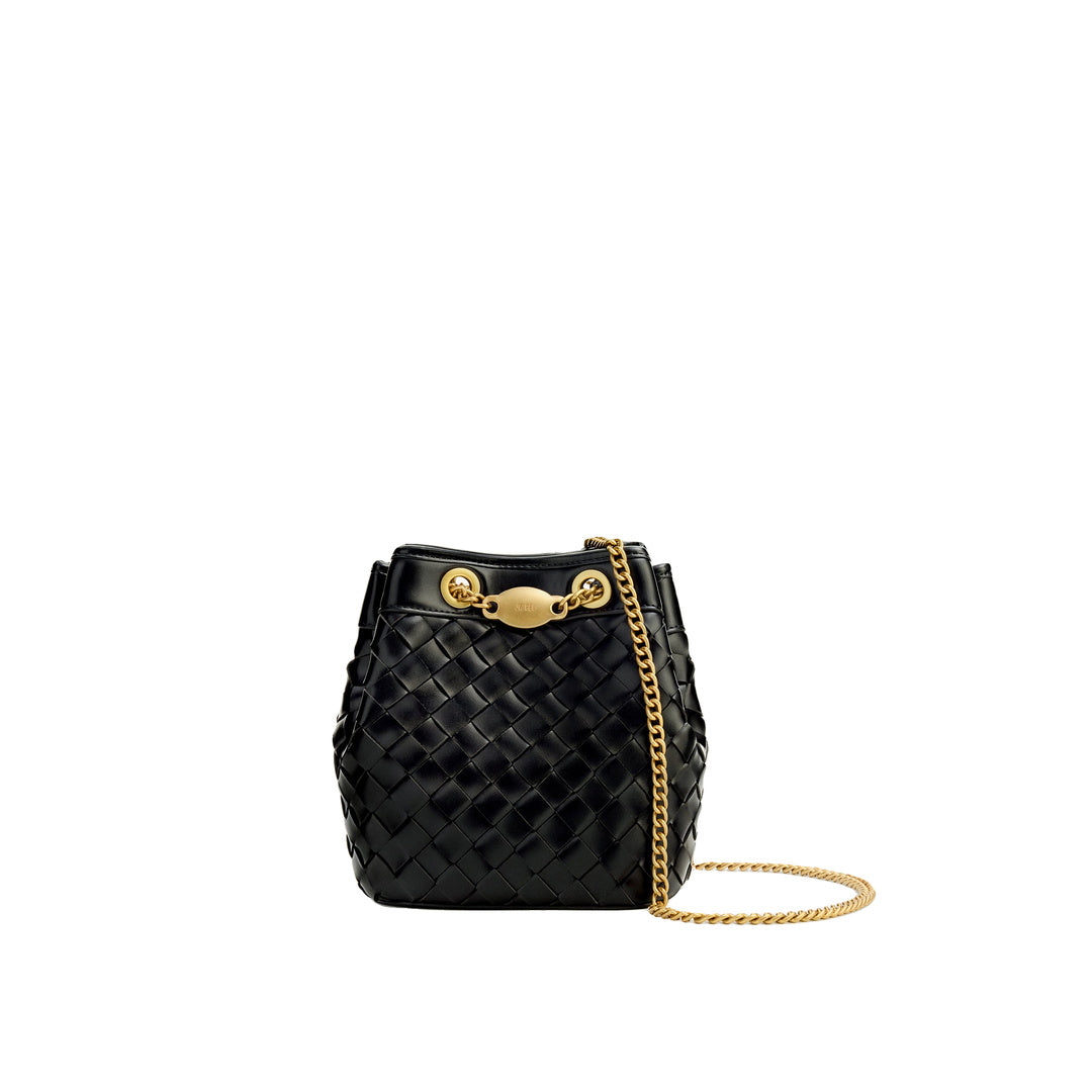 JW PEI Yara Hand-Woven Bucket Bag - Black by JW PEI