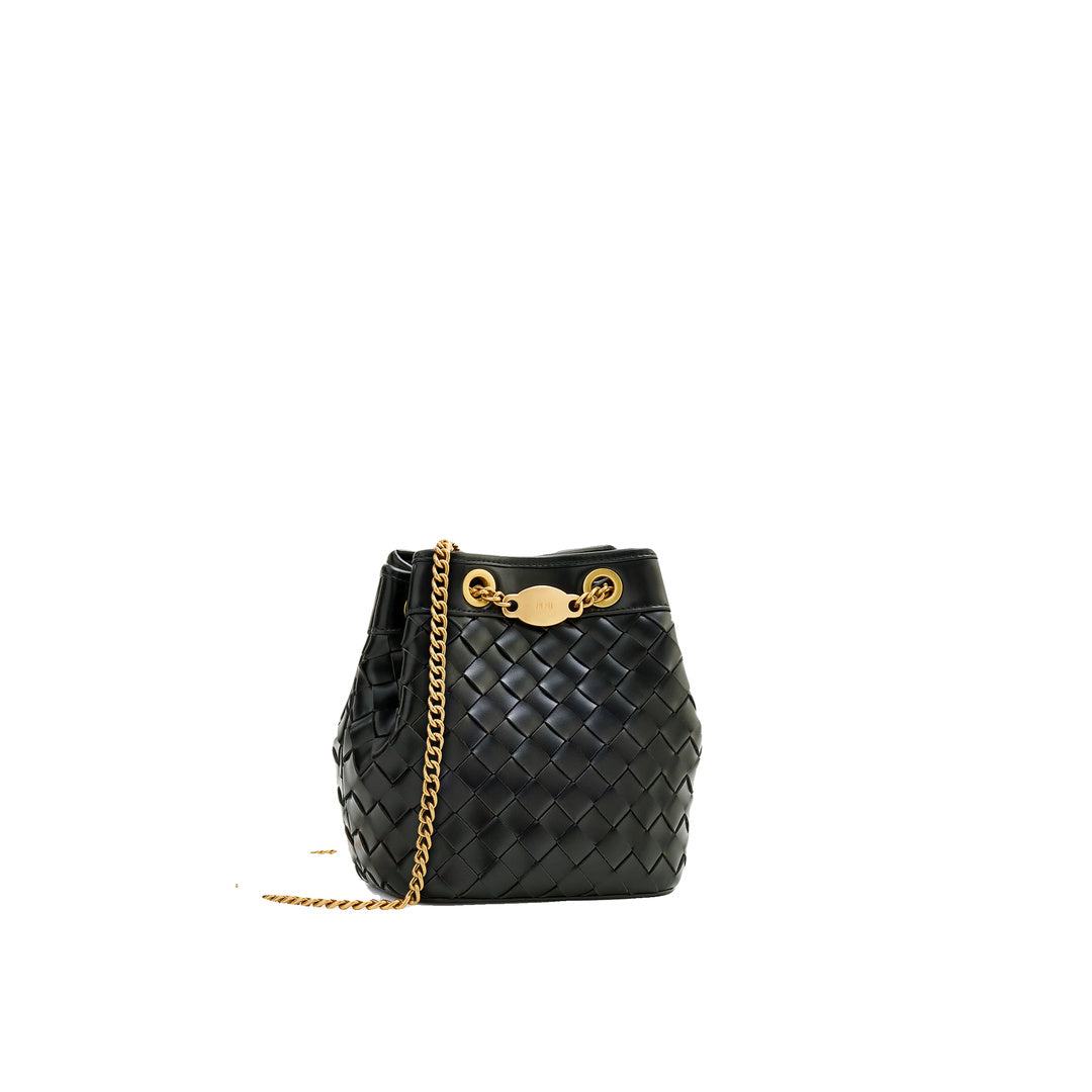 JW PEI Yara Hand-Woven Bucket Bag - Black by JW PEI