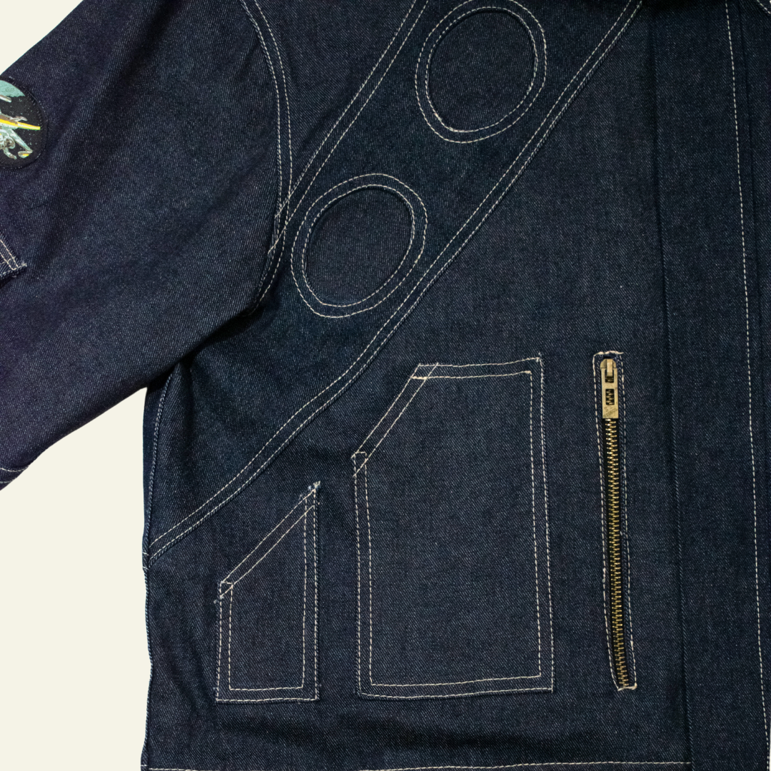 Blue Denim Space age Jacket by Old Gene