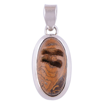 ammonite 925 Sterling Silver Pendant - R100229-5