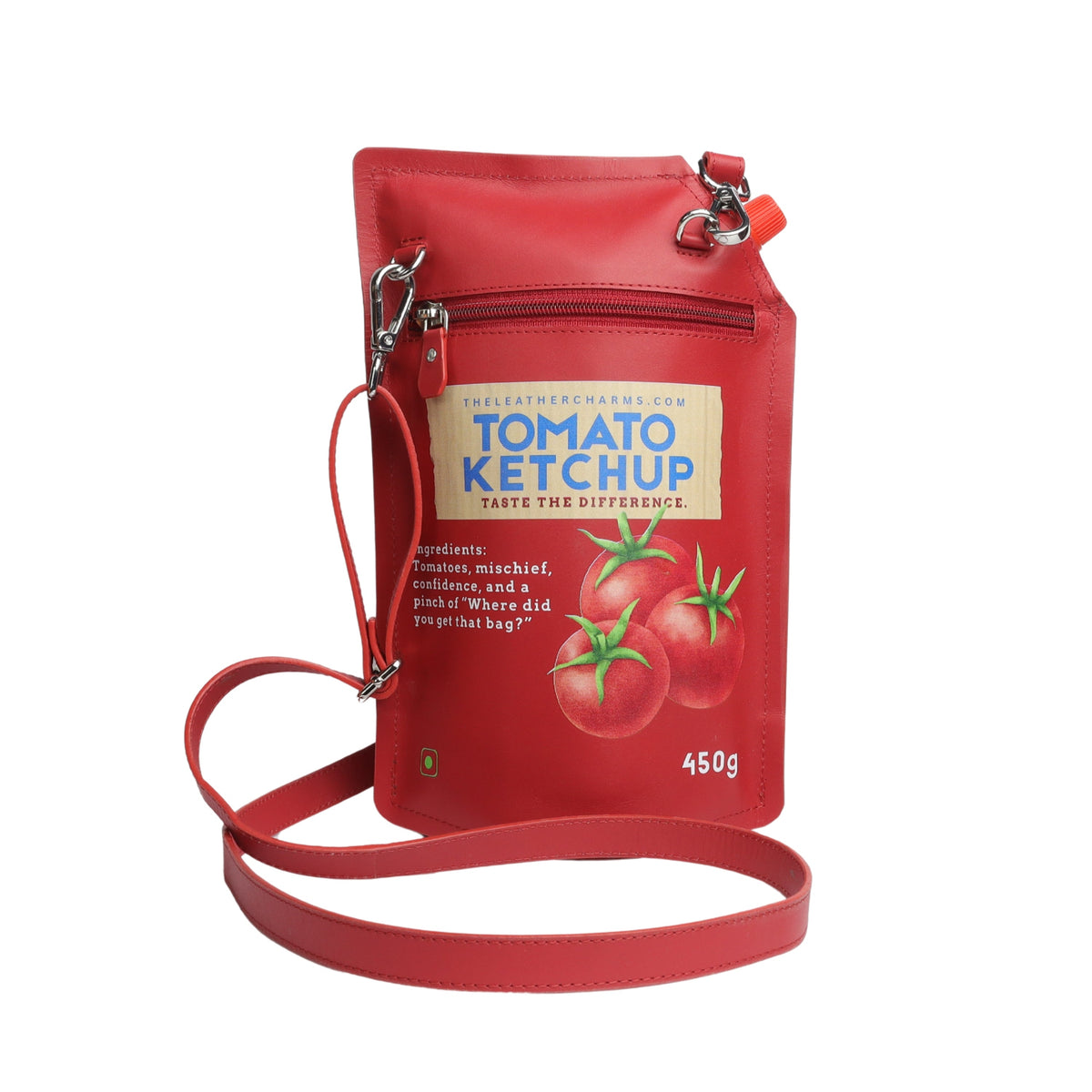 Tomato Ketchup Bag by leather charms