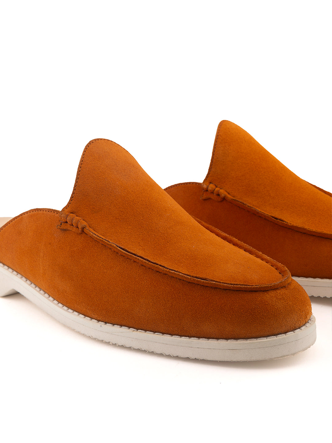 Vanilla Luxe Men's Mule Shoes – Cream Faux Leather