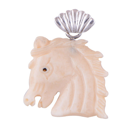 Bone Face 925 Sterling Silver Pendant - R100550-1
