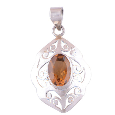 Crystal 925 Sterling Silver Pendant - R300304-8