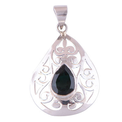 Crystal 925 Sterling Silver Pendant - R300305-15