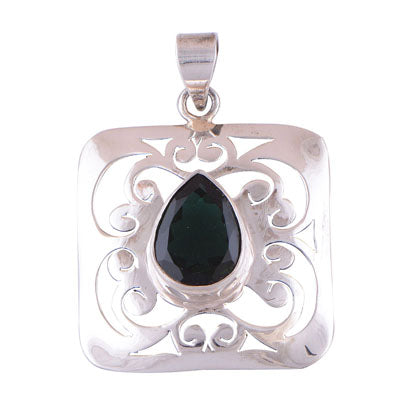 Crystal 925 Sterling Silver Pendant - R300309-10