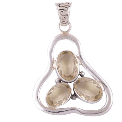 Lemon Topaz 925 Sterling Silver Pendant - R300368-36