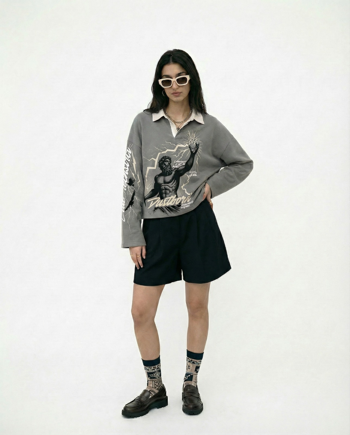 Dustborn sweatshirt - Steel grey by RECNSTRCT
