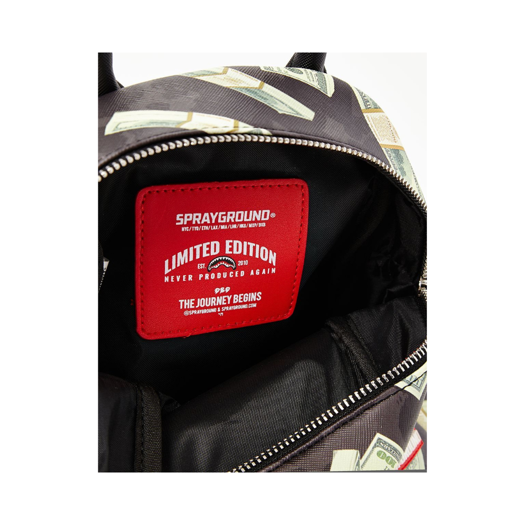 Sprayground money on black leopard print mini black by SPRAYGROUND