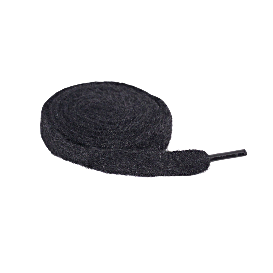COZY FUZZY BLACK SHEEP FAT LACES BY KNOTTY by KNOTTY