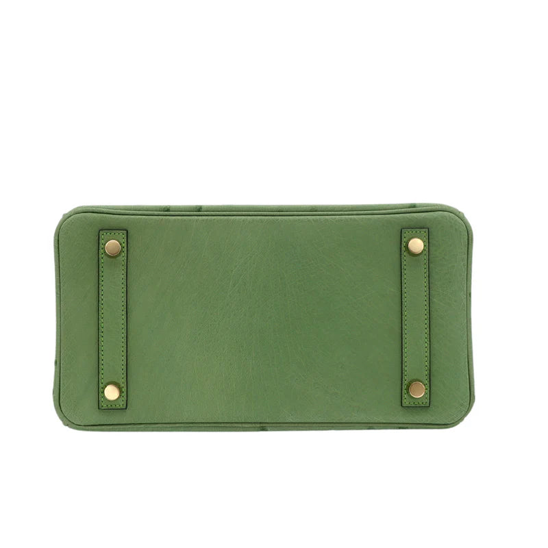 Hermès Birkin 25 – Vert Criquet Ostrich with Gold Hardware - Zeuskicks