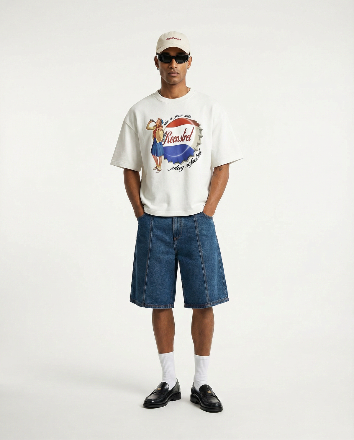 PopART T-shirt - White by RECNSTRCT