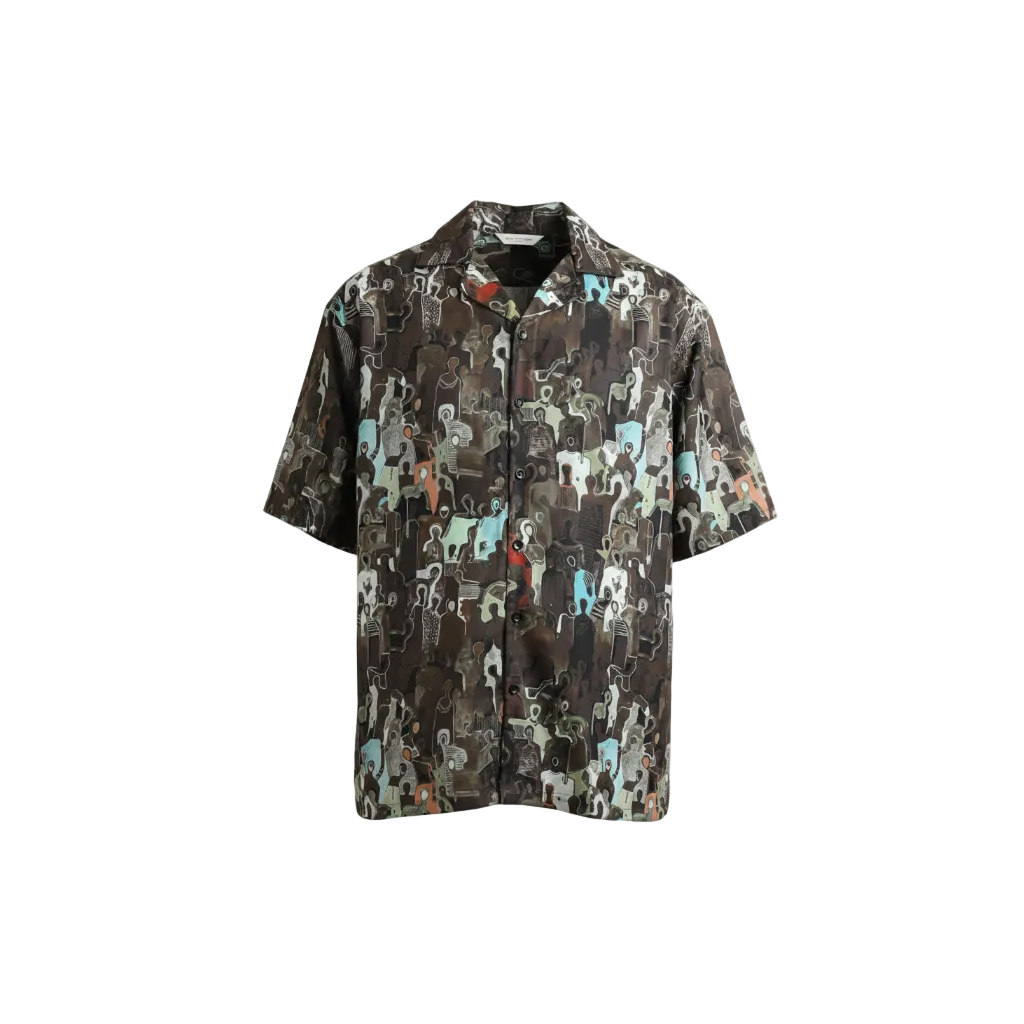 EARTHBOUND IMPRESSIONS CUBAN COLLAR SHIRT by GREY AREA