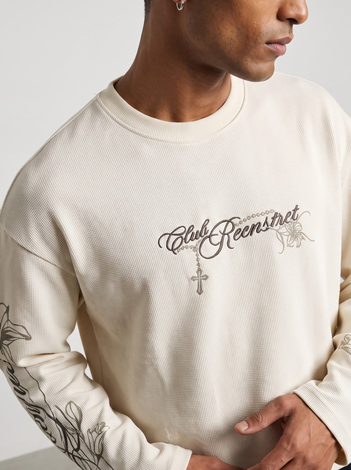 Godspeed Waffle tee - Antique white by RECNSTRCT