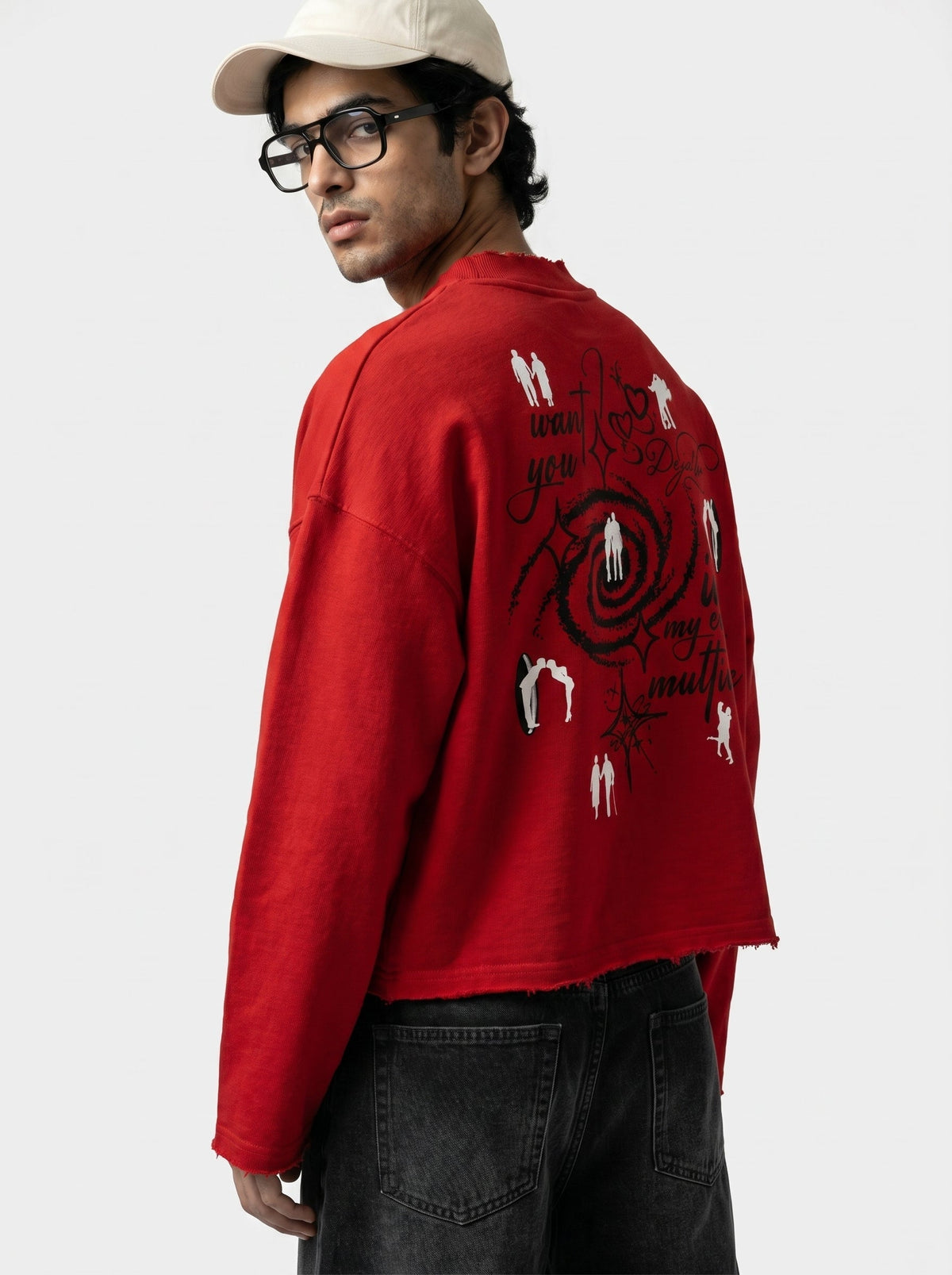 YOUniverse sweatshirt - Scarlet red by RECNSTRCT