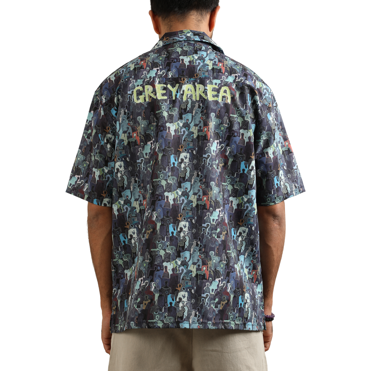 MIDNIGHT MOSAIC CUBAN COLLAR SHIRT by GREY AREA