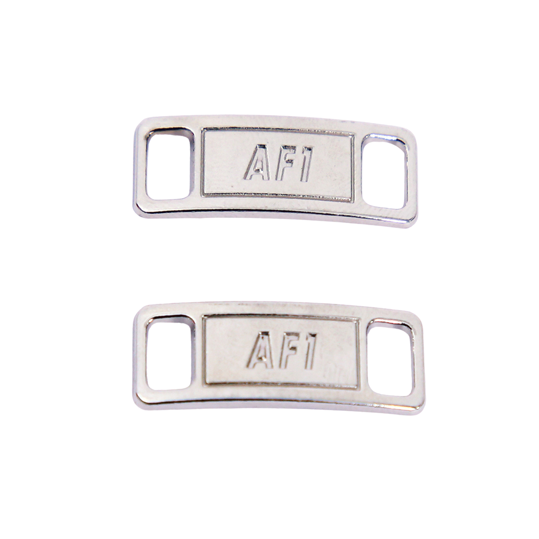 Premium Silver Air Force 1 Dubrae Replacement ( Lace Tag) By KNOTTY by KNOTTY
