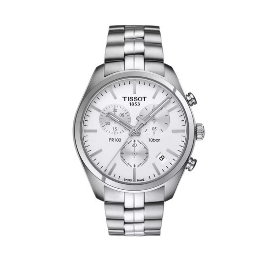 Men’s Tissot PR 100 Chronograph T101.417.11.031.00 Quartz Watch - Zeuskicks
