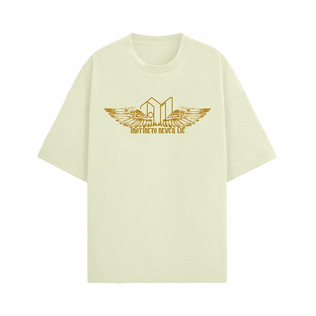 Rebel Angel Oversized T-Shirt  - (Off-White) by Instinct First