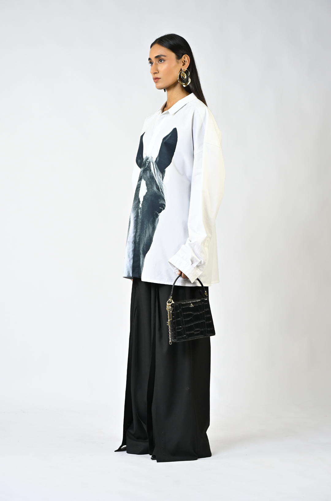 Horse printed cotton shirt by HUEMN