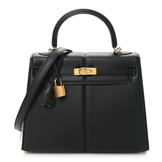 Hermès Kelly Padded Sellier 25 – Swift Leather in Black with Gold Hardware