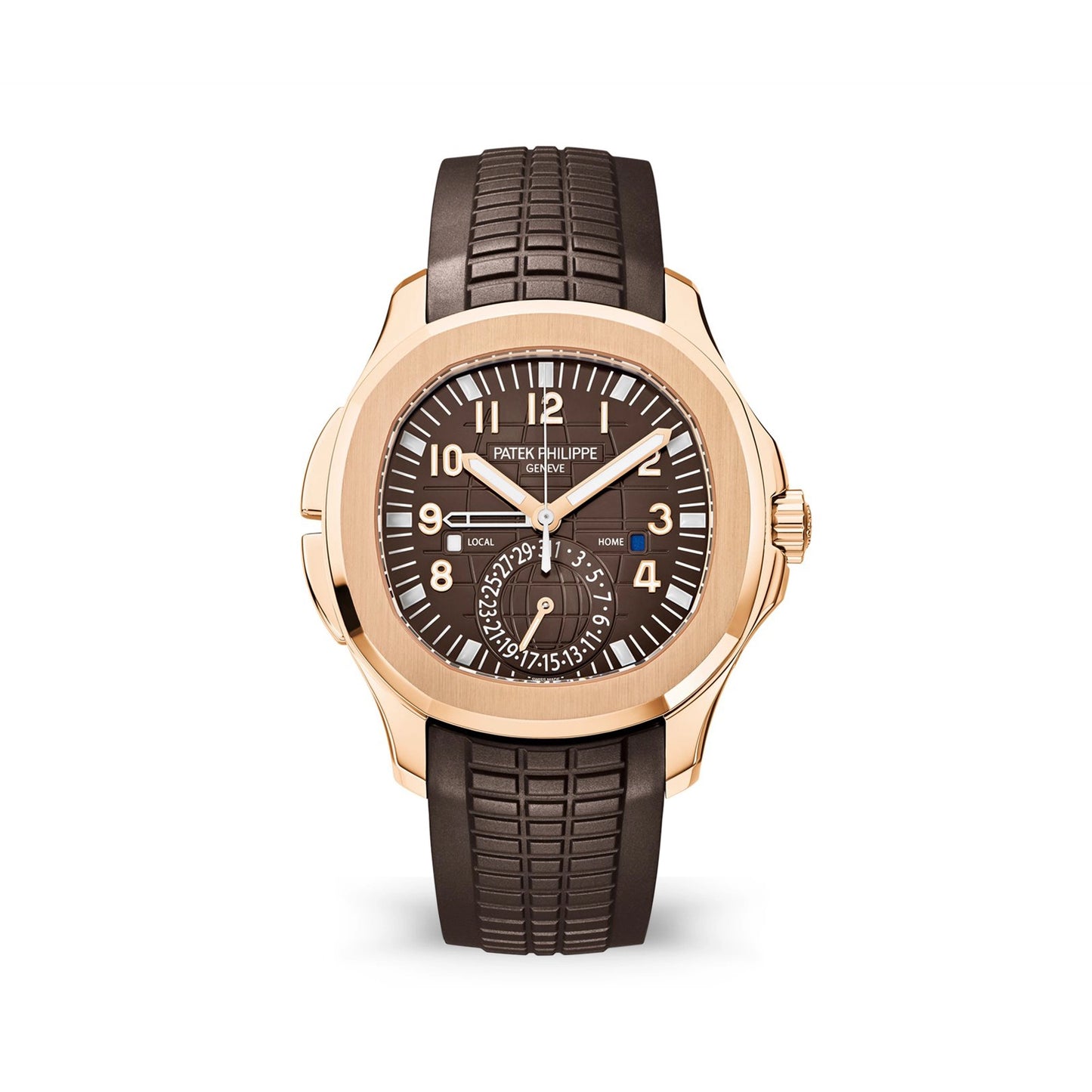Patek Philippe Aquanaut Travel Time 5164R-001 Rose Gold Brown Dial Automatic Watch - Zeuskicks