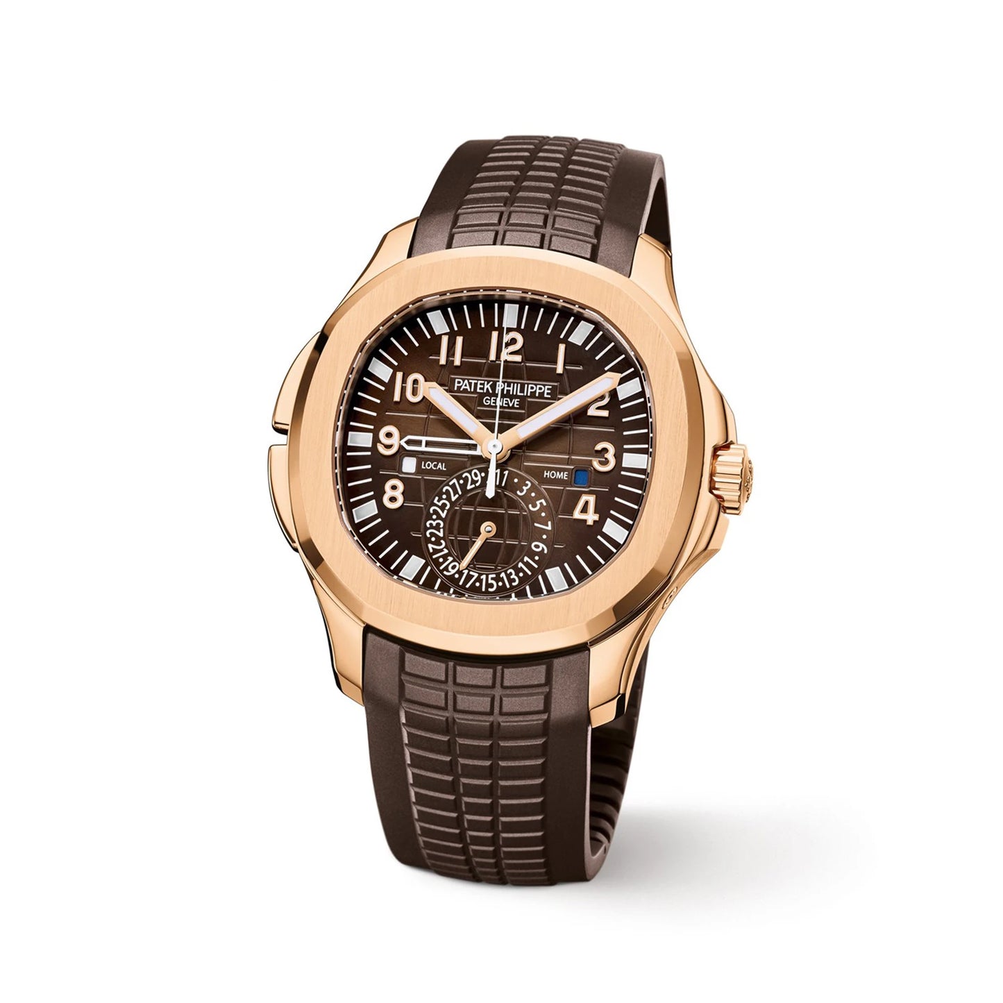 Patek Philippe Aquanaut Travel Time 5164R-001 Rose Gold Brown Dial Automatic Watch - Zeuskicks