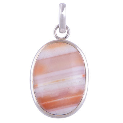 Striped Onyx 925 Sterling Silver Pendant - R100323-65
