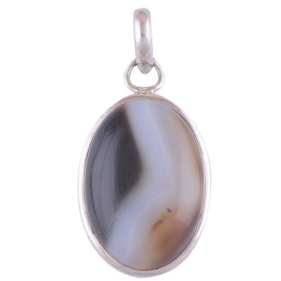 Striped Onyx 925 Sterling Silver Pendant - R100173-118