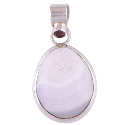 River , Garnet 925 Sterling Silver Pendant - R100249-3