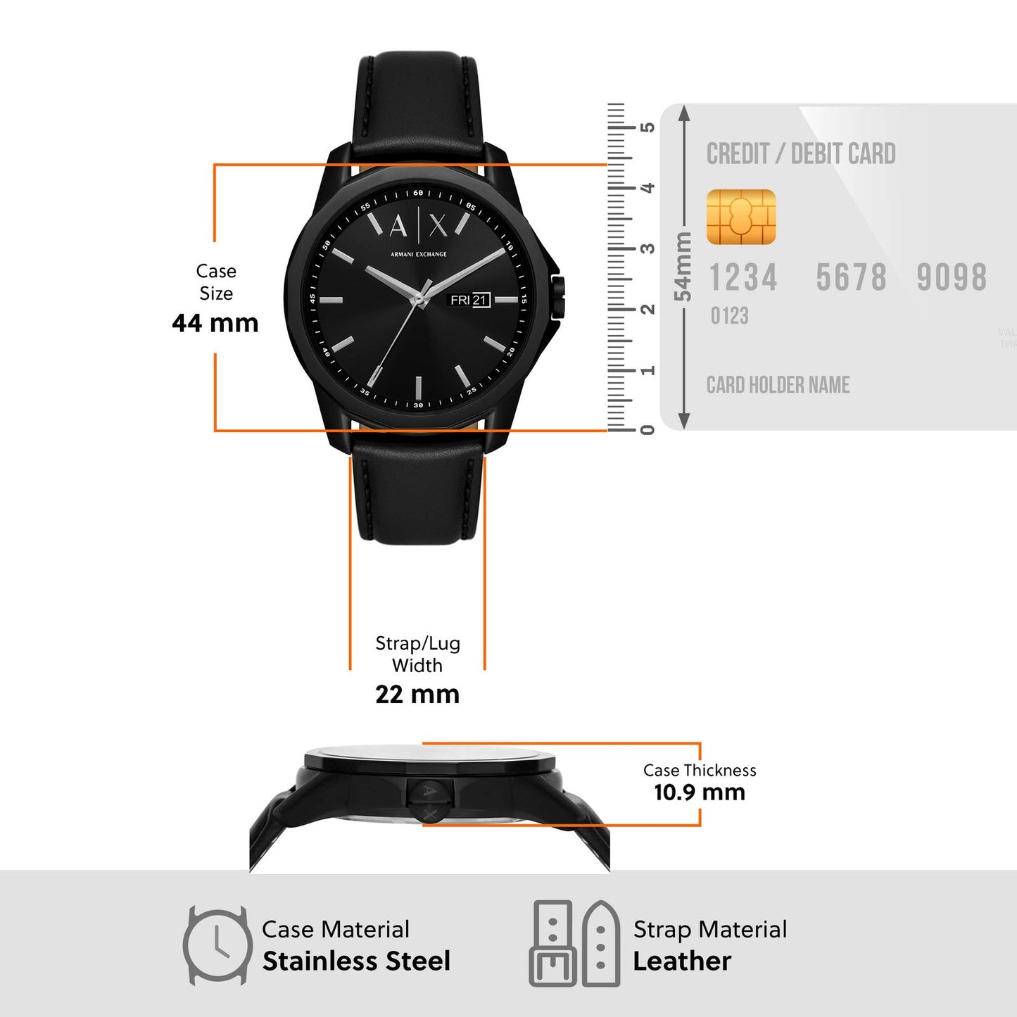 Armani Exchange AX7147SET Men's analog watch with black dial