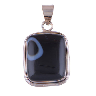 Striped Onyx 925 Sterling Silver Pendant - R100239-25