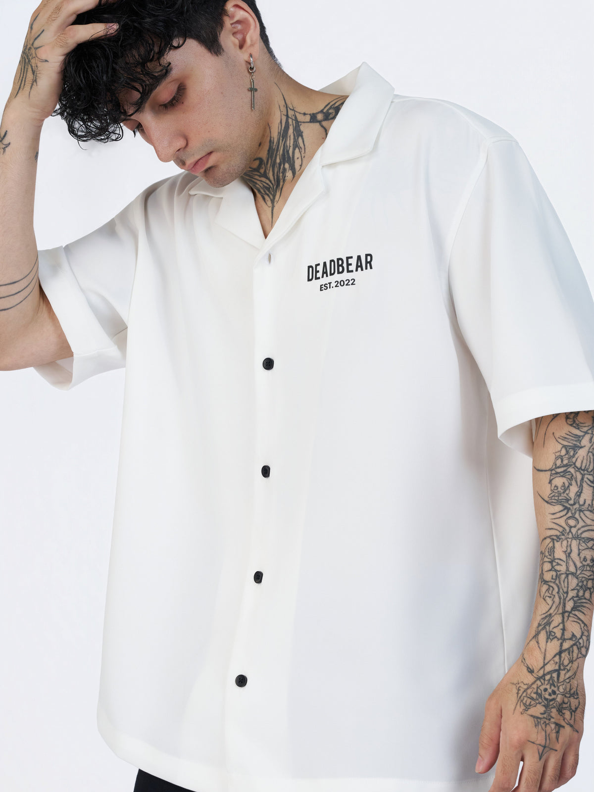 Bowling Shirt White by DEADBEAR