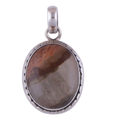 Jasper 925 Sterling Silver Pendant - R100302-38