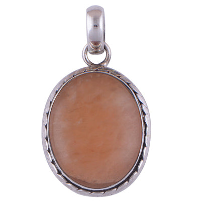 Red Aventurine 925 Sterling Silver Pendant - R100302-28