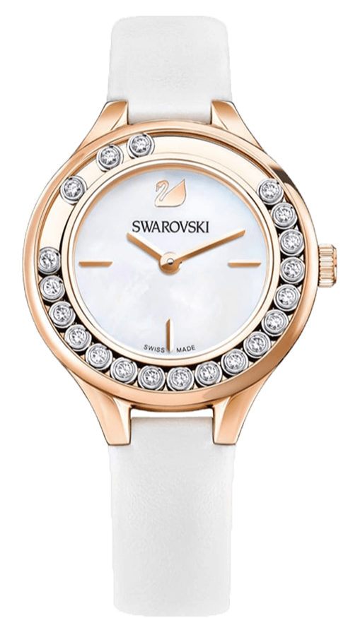Swarovski Lovely crystals watch, Leather strap, White, Alloy Steel — product photo (5242904)