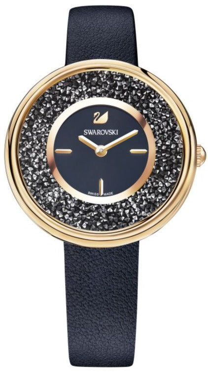 Swarovski Crystalline watch, Leather strap, Blue, Stainless Steel — product photo (5275043)