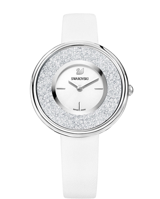 Swarovski Crystalline watch, Leather strap, White, Stainless Steel — product photo (5275046)