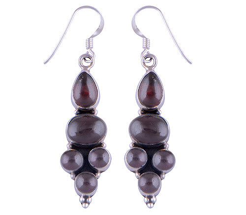 925 Sterling Silver Garnet Earrings - R1500403-71