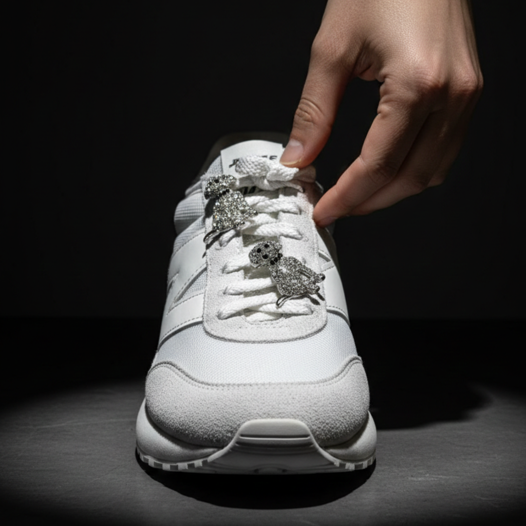 Crystal Dog Sneaker Charm | Premium Shoe Charm for Nike, Jordan & Adidas By KNOTTY by KNOTTY