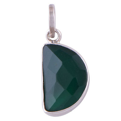 Green Onyx 925 Sterling Silver Pendant - R100558-2