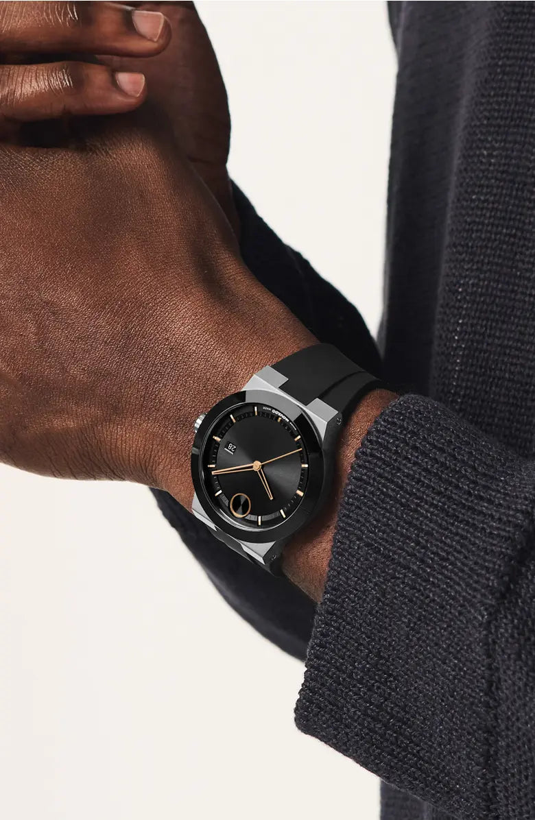 Men’s Movado Bold Fusion 42mm Quartz Watch 5911888 with Silicone Strap - Zeuskicks