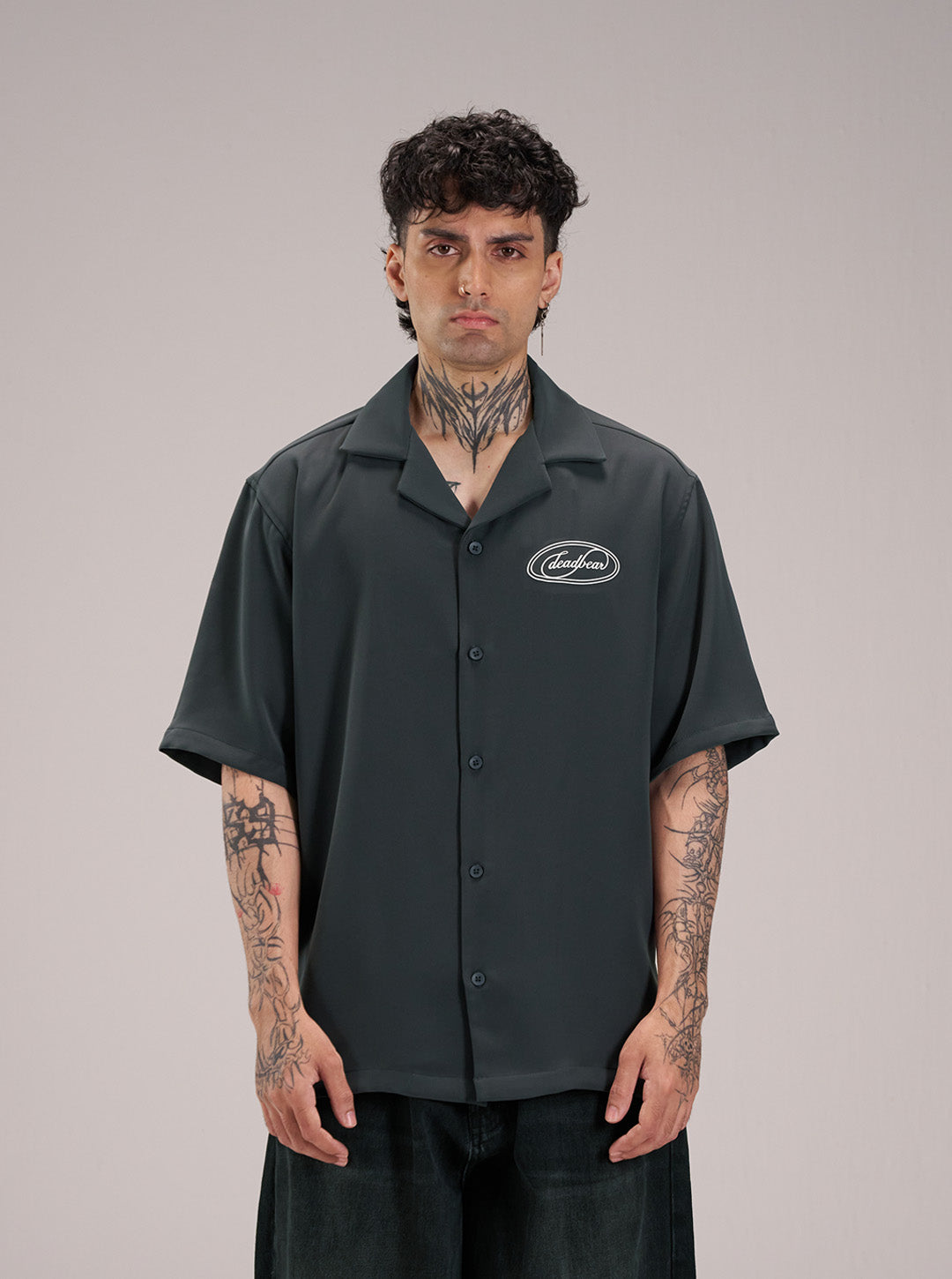 Signature Bowling Shirt Grey by DEADBEAR