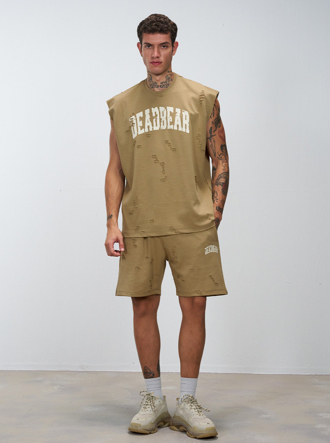 Distressed Brown Tank by DEADBEAR